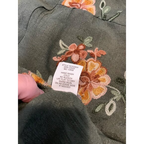 Anthropologie Fig & Flower Embroidered Boho Long Sleeve Top – Women’s Large - Picture 9 of 10